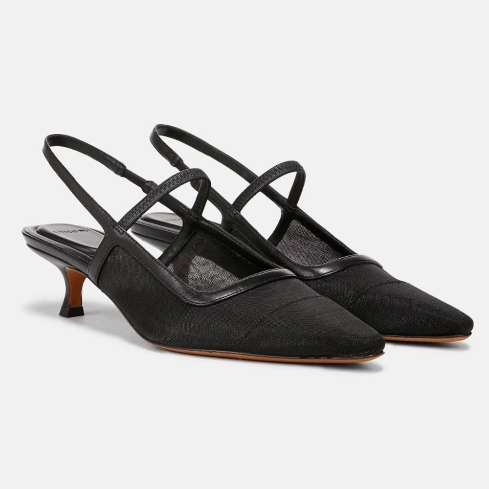 Vince Seville Mesh Slingback Heels black | Size 6 | New Without Box
